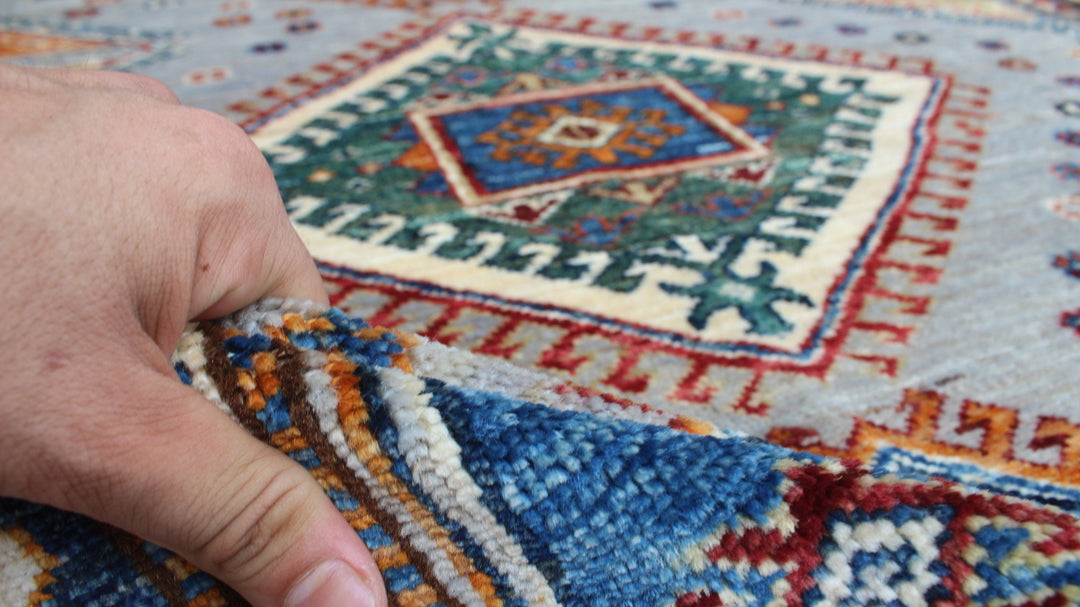 4x6 Ft Hand Knotted Gray Rug - Small Tribal Rug - Soft, Plush Wool Rug - Small Living Room Rug - Kitchen Rug - Entryway Rug - Home Decor Rug-San Francisco Rugs--San Francisco Rugs
