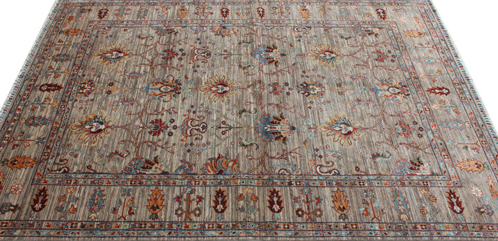 5'6x8'2 Ft Hand Knotted Rug - Natural Gray, LambsWool Rug - Tribal Afghan Rug - 6x8 Bedroom Rug - Living Room Rug - Office Rug - Home Decors-San Francisco Rugs--San Francisco Rugs
