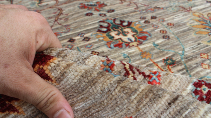 5'6x8'2 Ft Hand Knotted Rug - Natural Gray, LambsWool Rug - Tribal Afghan Rug - 6x8 Bedroom Rug - Living Room Rug - Office Rug - Home Decors-San Francisco Rugs--San Francisco Rugs
