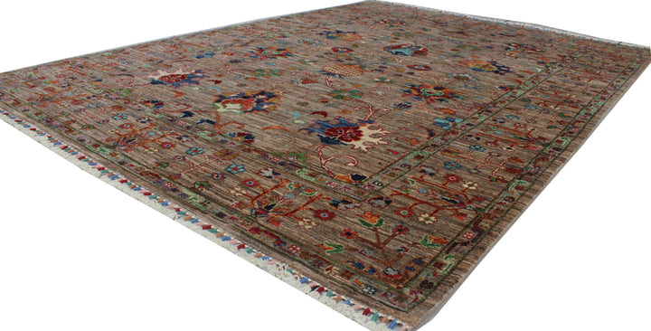 Natural Gray 5'6x7'10 Ft Hand Knotted Wool Rug - Tribal, Afghan Rug - Plush Lambswool Rug - 6x8 Bedroom Rug - Living Room Rug - Office Rug-San Francisco Rugs--San Francisco Rugs