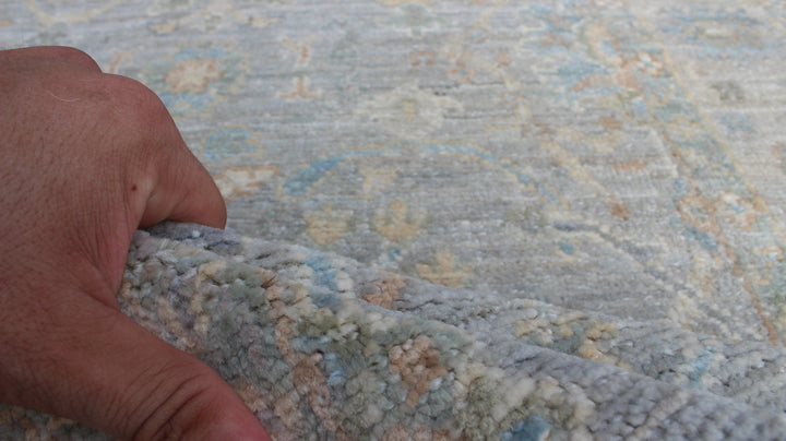 Gray 3x8 Ft Hand Knotted Wool Runner Rug - Turkish Oushak Rug - Home Decor Runner Rug - 8 Ft Hallway Runner Rug - Kitchen Rug - Office Rug-San Francisco Rugs--San Francisco Rugs