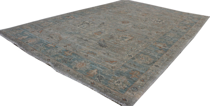 Turkish Oushak Rug - Muted Color Rug - Hand Knotted Oriental Rug - 4x6 Ft Tribal Rug - Gray Blue Beige Rug - Entryway Rug - Small Office Rug-San Francisco Rugs--San Francisco Rugs