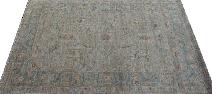 Turkish Oushak Rug - Muted Color Rug - Hand Knotted Oriental Rug - 4x6 Ft Tribal Rug - Gray Blue Beige Rug - Entryway Rug - Small Office Rug-San Francisco Rugs--San Francisco Rugs