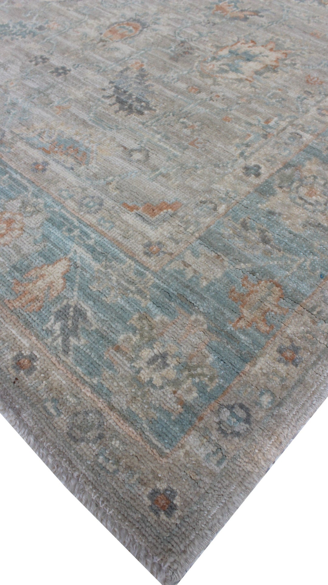 Turkish Oushak Rug - Muted Color Rug - Hand Knotted Oriental Rug - 4x6 Ft Tribal Rug - Gray Blue Beige Rug - Entryway Rug - Small Office Rug-San Francisco Rugs--San Francisco Rugs