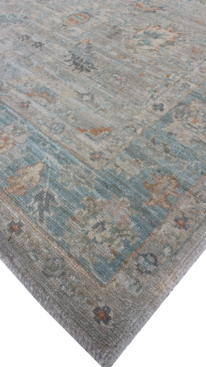 Turkish Oushak Rug - Muted Color Rug - Hand Knotted Oriental Rug - 4x6 Ft Tribal Rug - Gray Blue Beige Rug - Entryway Rug - Small Office Rug-San Francisco Rugs--San Francisco Rugs