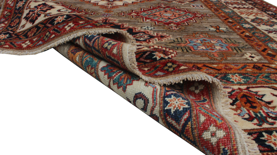 Gray 5'7x8'1 Ft Hand Knotted Wool Rug - Tribal Area Rug - 6x8 Office Rug - Living Room Rug - Small Dining Room Rug - Home Decor Rugs-San Francisco Rugs--San Francisco Rugs