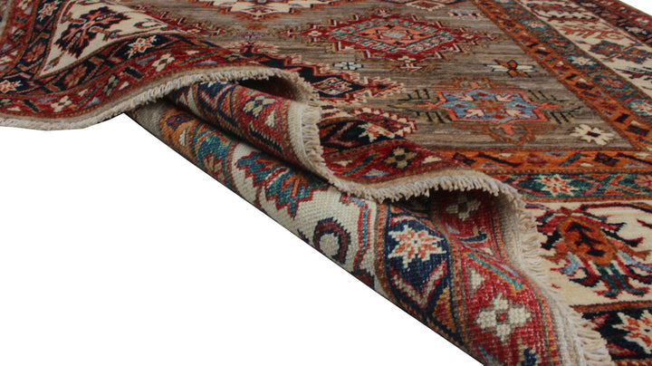 Gray 5'7x8'1 Ft Hand Knotted Wool Rug - Tribal Area Rug - 6x8 Office Rug - Living Room Rug - Small Dining Room Rug - Home Decor Rugs-San Francisco Rugs--San Francisco Rugs