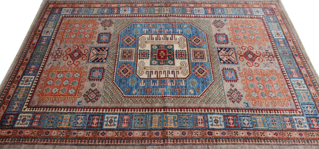Geometric 5'7x8'4 Ft Hand Knotted Rug - Tribal Afghan Rug - Plush Wool Rug - 6x8 Dining Room Rug - Living Room, Office Rug - Home Decor Rugs-San Francisco Rugs--San Francisco Rugs