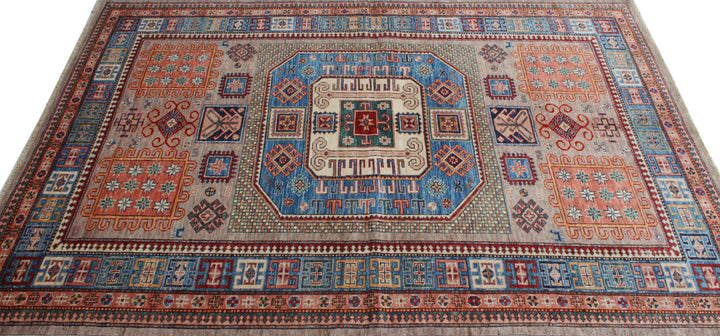 Geometric 5'7x8'4 Ft Hand Knotted Rug - Tribal Afghan Rug - Plush Wool Rug - 6x8 Dining Room Rug - Living Room, Office Rug - Home Decor Rugs-San Francisco Rugs--San Francisco Rugs