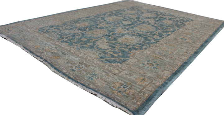 Blue-Gray Turkish Oushak Rug - Vintage 4x6 Area Rug - Muted, Soft Color Rug - Tribal Oushak Rug - Oriental Rug For Office - Entryway Rug-San Francisco Rugs--San Francisco Rugs