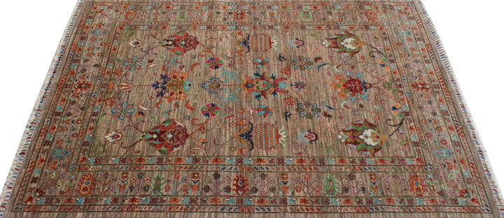 Gray 4'9X6'8 Ft Sultani Rug - Floral Design Rug - Hand Knot Wool Rug - Oriental Afghan Rug - 5x7 Office Rug - Living Room Rug - Home Decors-San Francisco Rugs--San Francisco Rugs