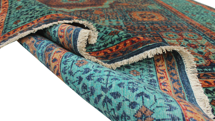 Pastel 6x8 Ft Hand Knotted Wool Rug - Blue Turquoise Rug - Mamluk, Medallion Rugs - Dining Room Rug - Living Room Rug - Area Rug For Office-San Francisco Rugs--San Francisco Rugs