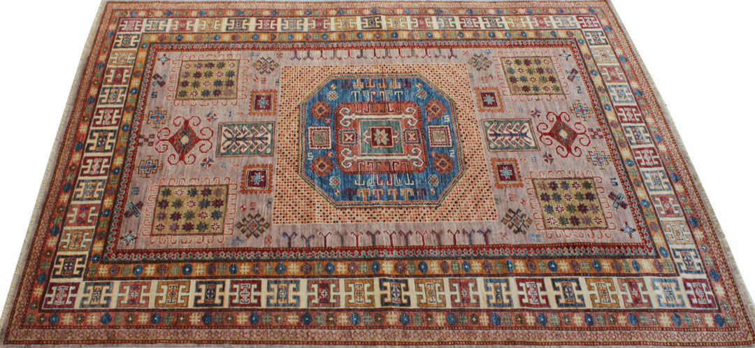 Tribal 5'6x7'10 Ft Hand Knotted Shirvan Rug - Oriental Afghan Rugs - Soft, plush Wool Rug - 6x8 Bedroom Rug - Living Room Rug - Office Rugs-San Francisco Rugs--San Francisco Rugs