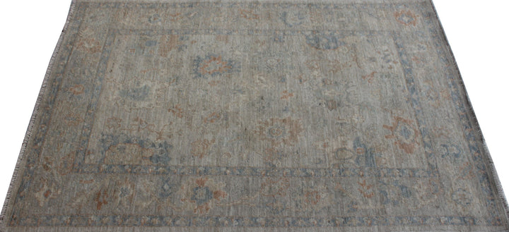 Vintage 4x6 Ft Hand Knotted Wool Rug - Muted Color, Turkish Oushak Rug - Tribal Area Rug - Entryway Rug - Small Kitchen Rug - Office Rug-San Francisco Rugs--San Francisco Rugs