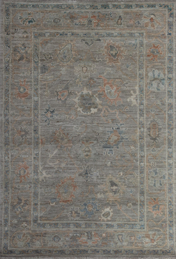 Gray 4x6 Ft Hand Knotted Vintage Rug - Turkish Oushak Rug - Soft, Plush Wool Rug - Tribal Area Rug - 4x6 Entryway Rug - Small Office Rug-San Francisco Rugs--San Francisco Rugs