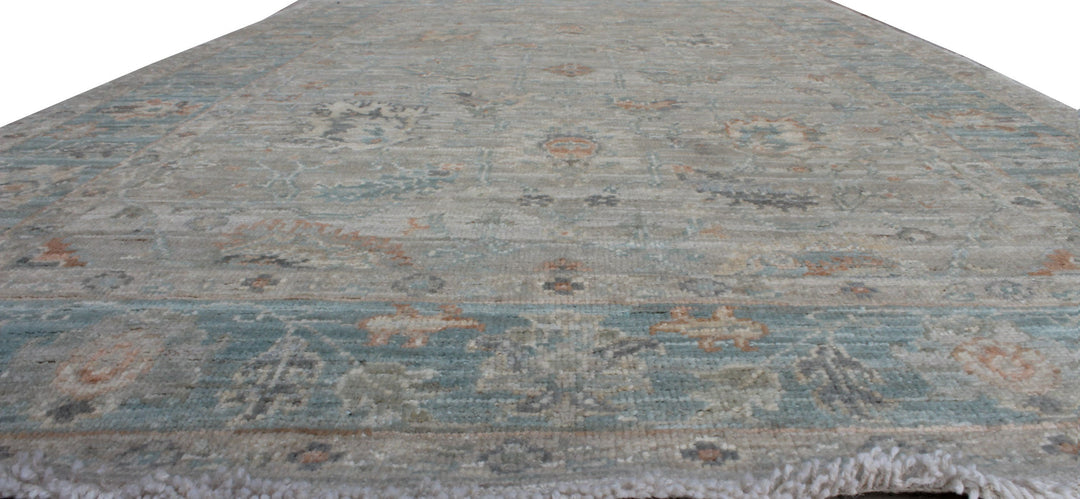 Turkish Oushak Rug - Muted Color Rug - Hand Knotted Oriental Rug - 4x6 Ft Tribal Rug - Gray Blue Beige Rug - Entryway Rug - Small Office Rug-San Francisco Rugs--San Francisco Rugs