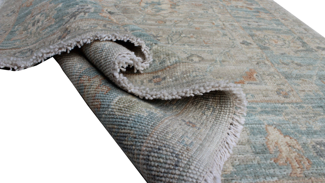Turkish Oushak Rug - Muted Color Rug - Hand Knotted Oriental Rug - 4x6 Ft Tribal Rug - Gray Blue Beige Rug - Entryway Rug - Small Office Rug-San Francisco Rugs--San Francisco Rugs