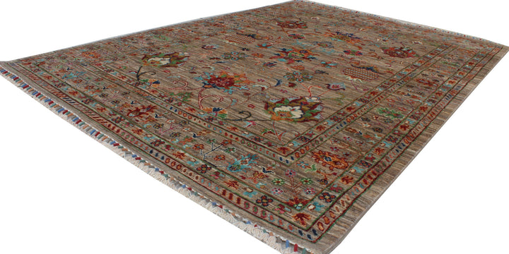 Gray 4'9X6'8 Ft Sultani Rug - Floral Design Rug - Hand Knot Wool Rug - Oriental Afghan Rug - 5x7 Office Rug - Living Room Rug - Home Decors-San Francisco Rugs--San Francisco Rugs