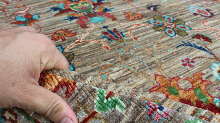 Gray 4'9X6'8 Ft Sultani Rug - Floral Design Rug - Hand Knot Wool Rug - Oriental Afghan Rug - 5x7 Office Rug - Living Room Rug - Home Decors-San Francisco Rugs--San Francisco Rugs