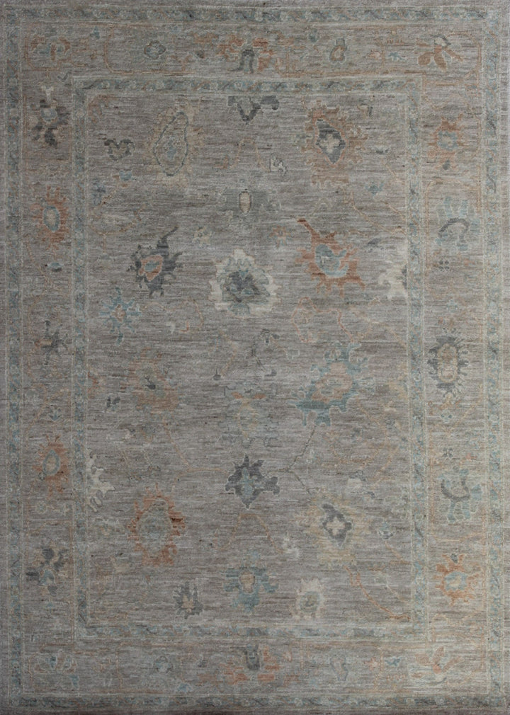 Vintage 5x7 Ft Oriental Wool Rug - Turkish Oushak Rug - Hand Knotted Area Rug - 5x7 Living Room Rug - Small Bedroom Rug - Family Room Rug-San Francisco Rugs--San Francisco Rugs
