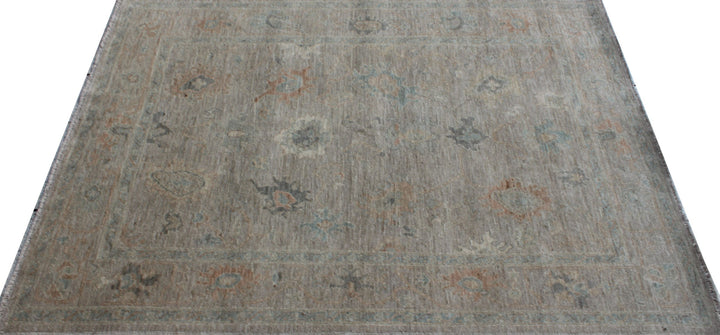 Vintage 5x7 Ft Oriental Wool Rug - Turkish Oushak Rug - Hand Knotted Area Rug - 5x7 Living Room Rug - Small Bedroom Rug - Family Room Rug-San Francisco Rugs--San Francisco Rugs